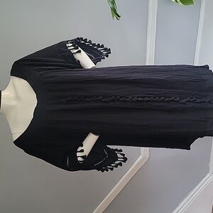 Xhilaration Black Dress with Lace Detail